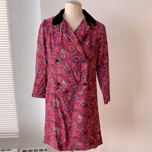 Morton Weiner Montreal vintage fuschia paisley dress